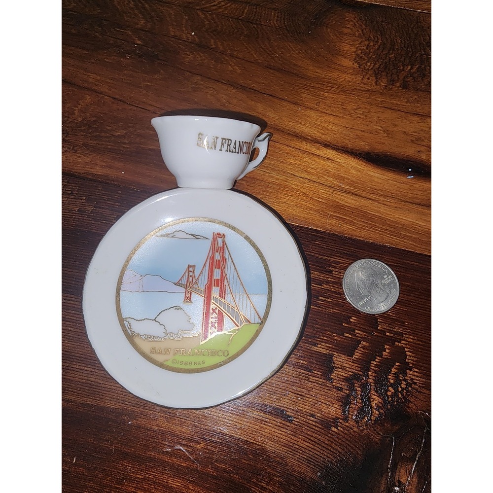 1988 San Francisco‎ Souvenirs mini plate and cup